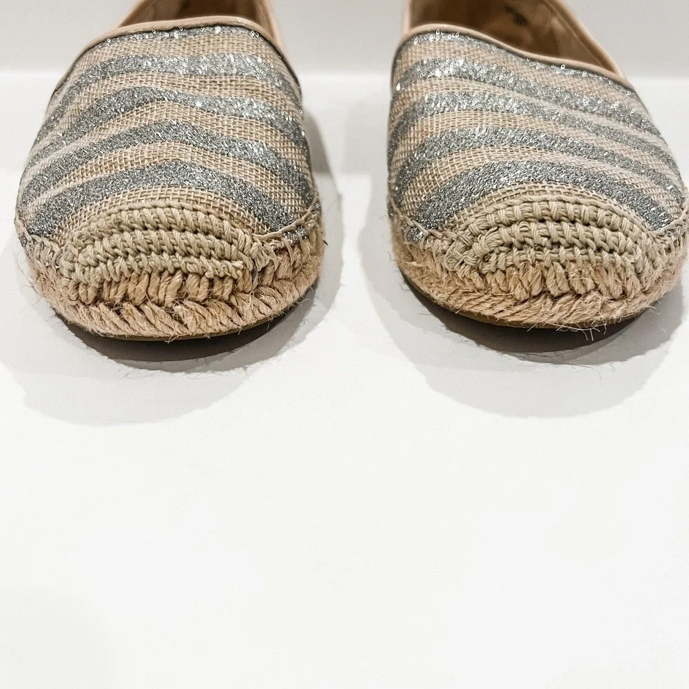 kate spade Silver Glitter Espadrille size 9.5